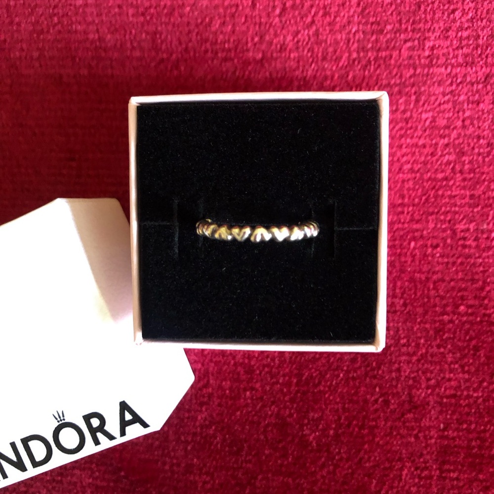 Authentic Pandora “ Forever Love” Sterling Silver Stacking Ring.NWOT.